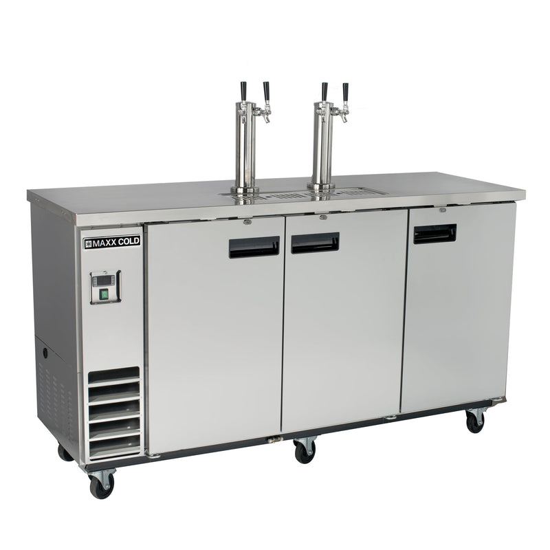 Maxx Cold - MXBD72-2SHC Dual Tower, 2 Tap Beer Dispenser, 73