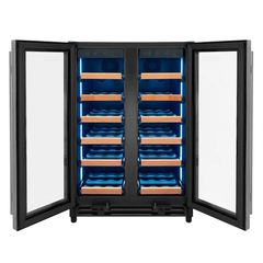 Allavino - Reserva Series 36 Bottle Dual Zone Wine Refrigerator with Stainless Steel French Doors