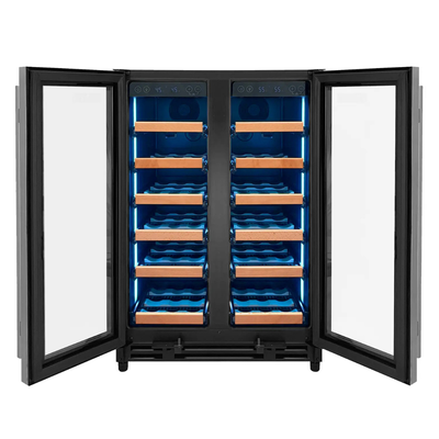 Allavino - Reserva Series 36 Bottle Dual Zone Wine Refrigerator with Stainless Steel French Doors