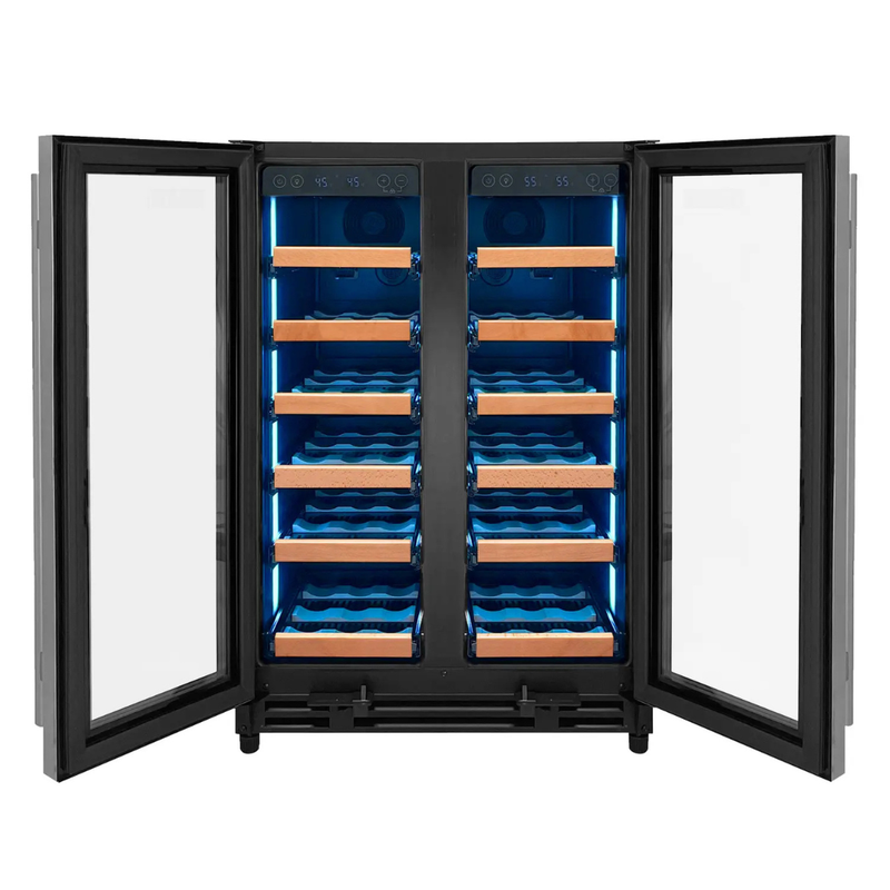 Allavino - Reserva Series 36 Bottle Dual Zone Wine Refrigerator with Stainless Steel French Doors