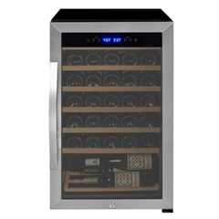 Allavino - Cascina Series 33 Bottle Single Zone Freestanding Wine Refrigerator Cooler with Stainless Steel Door