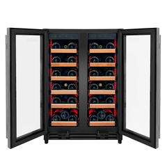 Allavino - Reserva Series 36 Bottle Dual Zone Wine Refrigerator with Stainless Steel French Doors