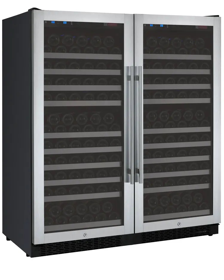 Allavino - FlexCount Series 256 Bottle Dual Zone Semi-Tall Side-by-Side Wine Refrigerators with Stainless Steel Doors