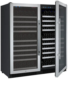 Allavino - FlexCount Series 256 Bottle Dual Zone Semi-Tall Side-by-Side Wine Refrigerators with Stainless Steel Doors