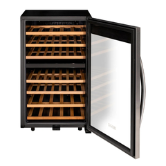 Allavino - Cascina Series 43 Bottle Dual Zone Freestanding Wine Refrigerator Cooler with Stainless Steel Door