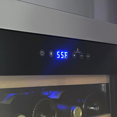Allavino - Cascina Series 28 Bottle Dual Zone Freestanding Wine Cooler Refrigerator with Stainless Steel Door