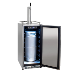 Kegco - 15" Outdoor Single Tap Stainless Steel Built-In Commercial Kegerator