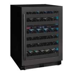 Allavino - Reserva Series 50 Bottle Dual Zone Undercounter Wine Cooler Refrigerator with Black Stainless Steel Door - Right Hinge