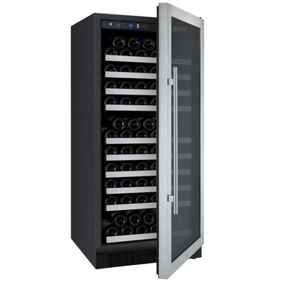 Allavino - FlexCount Series 128 Bottle Single Zone Built-in Wine Refrigerator with Stainless Steel Door - Right Hinge