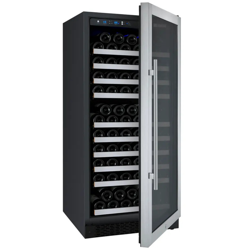 Allavino - FlexCount Series 128 Bottle Single Zone Built-in Wine Refrigerator with Stainless Steel Door - Right Hinge