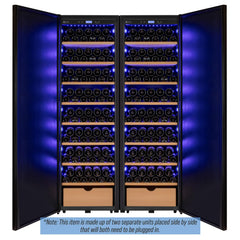 Allavino - 370 Bottle Side-by-Side Wine Vault with Solid Black Doors