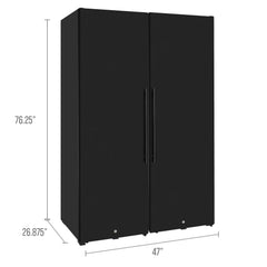 Allavino - 370 Bottle Side-by-Side Wine Vault with Solid Black Doors