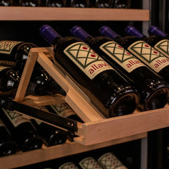 Allavino - 496 Bottle Dual Zone Freestanding Wine Refrigerator with Display Shelving and Black Glass Door - Side-by-Side