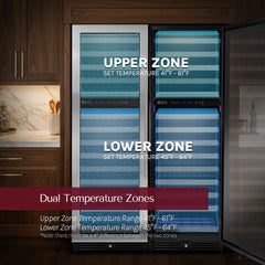 Allavino - Reserva Series 317 Bottle 71" Tall Three Zone Stainless Steel Side-by-Side Wine Refrigerator