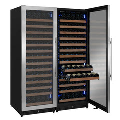 Allavino - Reserva Series 317 Bottle 71" Tall Three Zone Stainless Steel Side-by-Side Wine Refrigerator