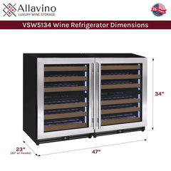Allavino - Reserva Series 102 Bottle Dual Zone Built-in Luxury Wine Refrigerator