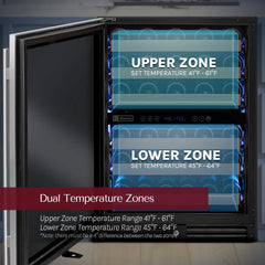 Allavino - Reserva Series 102 Bottle Dual Zone Built-in Luxury Wine Refrigerator