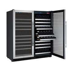 Allavino - FlexCount Series 256 Bottle Dual Zone Semi-Tall Side-by-Side Wine Refrigerators with Stainless Steel Doors