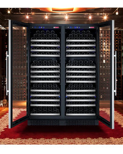 Allavino - FlexCount Series tall side-by-side wine refrigerator Stainless Steel Doors