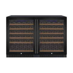 Allavino - FlexCount Series Side-by-Side Built-in Wine Refrigerators with Black Doors