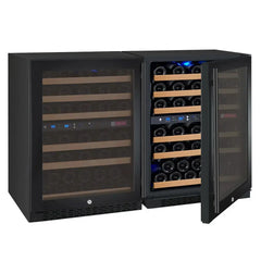 Allavino - FlexCount Series Side-by-Side Built-in Wine Refrigerators with Black Doors