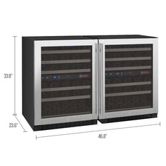 Allavino - FlexCount Series Side-by-Side Built-in Wine Refrigerators with Stainless Steel Doors