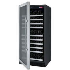 Allavino - 24" Wide FlexCount II Tru-Vino 128 Bottle Single Zone Stainless Steel Left Hinge Wine Refrigerator