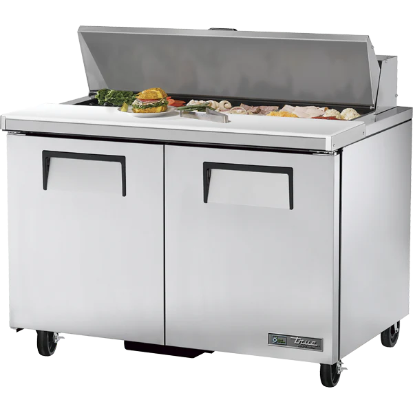 True Double Door Sandwich/Salad Food Prep Table Refrigerator, 12 Pan, 48