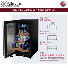 Allavino - Reserva Series Side-by-Side Wine Refrigerator/Beverage Center with Stainless Steel Doors