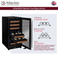 Allavino - Reserva Series Side-by-Side Wine Refrigerator/Beverage Center with Stainless Steel Doors