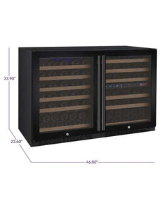 Allavino - FlexCount Series Side-by-Side Built-in Wine Refrigerators with Black Doors