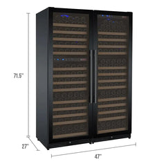 Allavino - FlexCount Series 349 Bottle Three Zone Tall Side-by-Side Wine Refrigerator