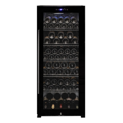 Allavino - Contemporary 102 Bottle Single Zone Freestanding Wine Refrigerator with Black Glass Door