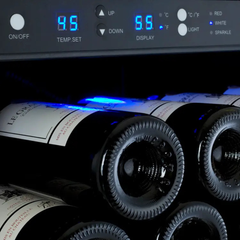 Allavino - FlexCount Series 128 Bottle Single Zone Built-in Wine Refrigerator with Stainless Steel Door - Right Hinge