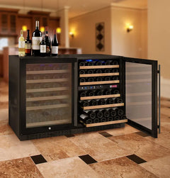 Allavino - FlexCount Series Side-by-Side Built-in Wine Refrigerators with Black Doors