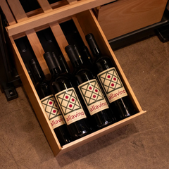 Allavino - 248 Bottle Single Zone Freestanding Wine Refrigerator with Display Shelving and Black Glass Door