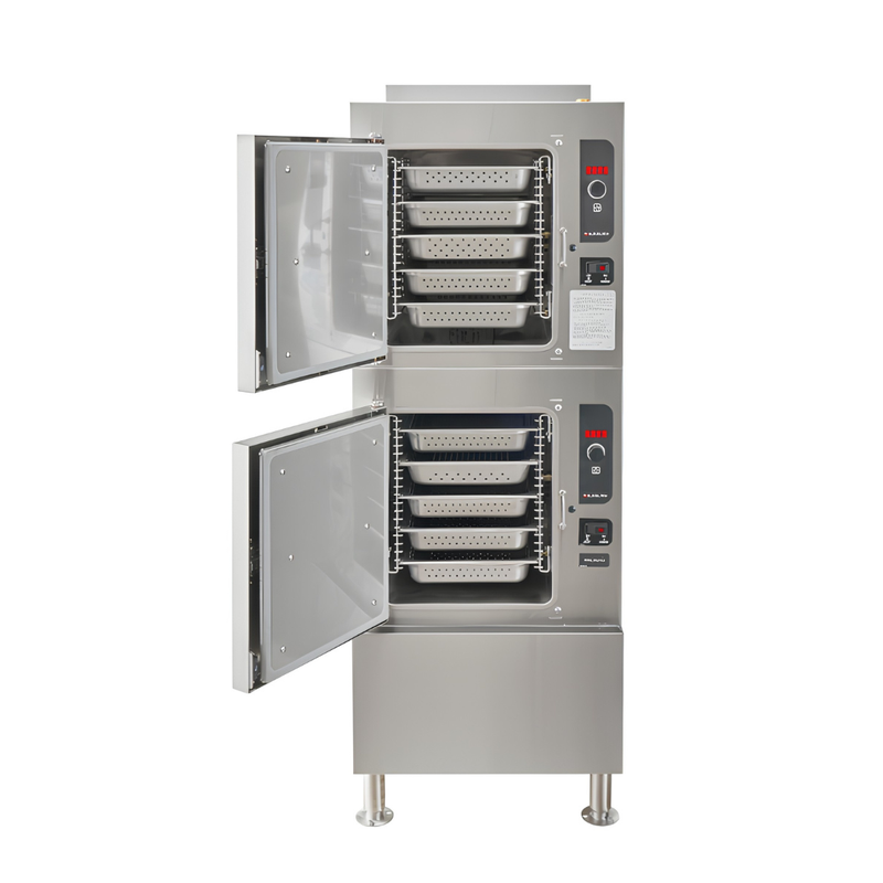 Cleveland 10-Pan Gemini Gas Convection Steamer with Twin Generators