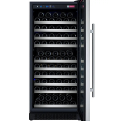 Allavino - FlexCount Series 128 Bottle Single Zone Built-in Wine Refrigerator with Stainless Steel Door - Right Hinge