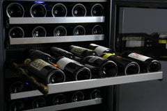 Allavino - FlexCount II Series 56 Bottle Dual Zone Wine Refrigerator with Stainless Steel Door