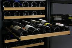 Allavino - FlexCount Series 56 Bottle Single Zone Built-In Wine Refrigerator with Black Door