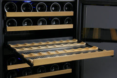 Allavino - FlexCount Series 56 Bottle Single Zone Built-In Wine Refrigerator with Black Door
