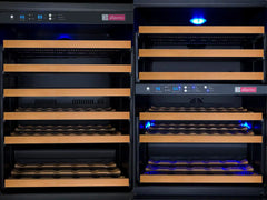 Allavino - FlexCount Series Side-by-Side Built-in Wine Refrigerators with Black Doors