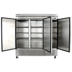 True T-72-HC 78  Three Section Reach In Refrigerator