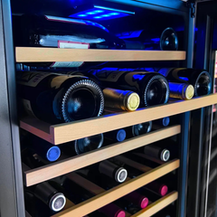 Allavino - Cascina Series 43 Bottle Dual Zone Freestanding Wine Refrigerator Cooler with Stainless Steel Door