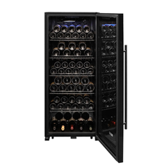 Allavino - Contemporary 102 Bottle Single Zone Freestanding Wine Refrigerator with Black Glass Door
