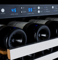 Allavino - FlexCount II Series 56 Bottle Dual Zone Wine Refrigerator with Stainless Steel Door