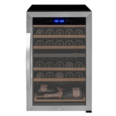 Allavino - Cascina Series 28 Bottle Dual Zone Freestanding Wine Cooler Refrigerator with Stainless Steel Door