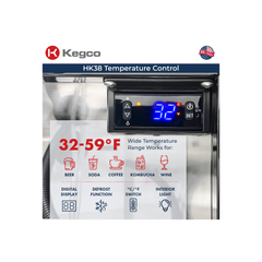 Kegco - 24" Wide Built-In Outdoor All Stainless Steel Kegerator with Kit
