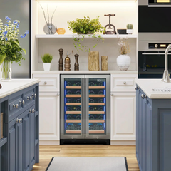 Allavino - Reserva Series 36 Bottle Dual Zone Wine Refrigerator with Stainless Steel French Doors