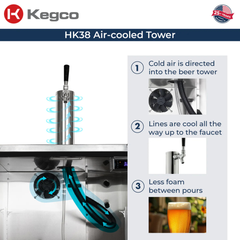 Kegco - 24" Wide Built-In Indoor Kegerator with Kit – Stainless Steel Door